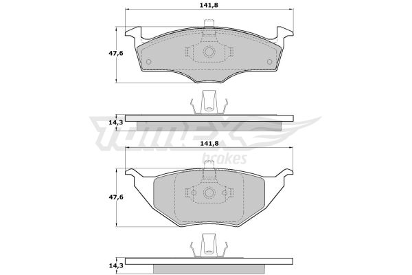 TOMEX BRAKES stabdžių trinkelių rinkinys, diskinis stabdys TX 17-10